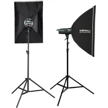 walimex pro Emerger 400 Set Double 2 Studioblitze mit Softboxen