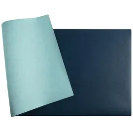 Exacompta Schreibunterlage weich & flexibel, Kunstleder, zweifarbig, rutschfest, abwischbar, B 600 x T 350 mm, tropic/blaugrün