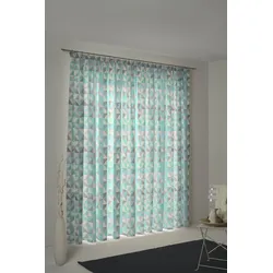 Vorhang ADAM "Bio Bel" Gr. 2, blau, B:145cm H:175cm, Jacquard, Baumwolle (Bio-Baumwolle), Gardinen, nachhaltig