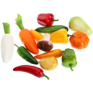 Amosfun Kognitives Spielzeug Für Kinder – 17-teiliges Simuliertes Gemüse Pädagogisches Set Mit Künstlichem Gemüse