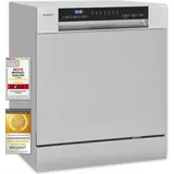 GGV Exquisit Exquisit Mini-Geschirrspüler, Tischspülmaschine, 55 cm breit, spülmaschine klein, ECO-Modus, GSP5508-030D silber