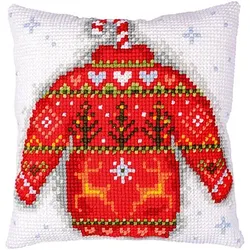 Kreuzstichkissen "Winter-Pulli"