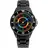 Alienwork Kids Lernuhr 0 mm Silikonarmband Schwarz/Mehrfarbig