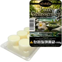 WonderWax Duftwachs WonderWax® Duftriegel 6 x Duftwachs Kreise Weiß, 100% Sojawachs (Pure Gelassenheit), Duftrichtung: Pure Gelassenheit