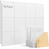 Quadratische 18 Stück Akustikplatten Selbstklebend, Schallabsorber Schallschutz Wand Hoher Dichte Schallschutzplatten, Akustikpanel Schalldämmung Akustikplatte, 30x30x0.9cm