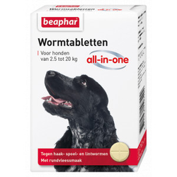 Beaphar Entwurmungsmittel All-in-One (2,5 - 20 kg) Hund 4 Tabletten