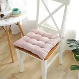 EXQULEG 2pc Set Stuhlkissen, Filz Quadrat Sitzkissen Stuhlkissen Bankkissen Bodenkissen Stuhlauflage für Indoor und Outdoor, 40x40x8 cm (Rosa)