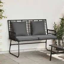 vidaXL Gartenbank 113 x 69 x 83 cm Schwarz