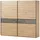 Sconto Schwebetürenschrank Birmingham 240 x 226 x 63 cm Holzfarben