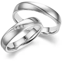 Partnerring MARRYA "Titan Ringe Trauringe Eheringe Partnerringe" Fingerringe Gr. 60, Titan, silberfarben (herren ring - silber) Damen