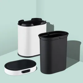 Relaxdays Hängender Mülleimer 5 l Weiß