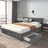 Flieks Polsterbett 180 x 200 cm Grau