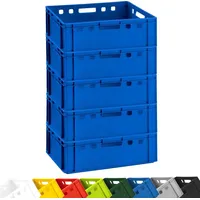 Buri 5x Fleischkiste E2 Metzgerkiste 60x40x20cm lebensmittelecht, robust, stapelbar