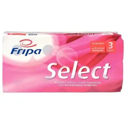 Fripa Toilettenpapier Select 3-lagig, tissue, hochweiß, Dekorprägung