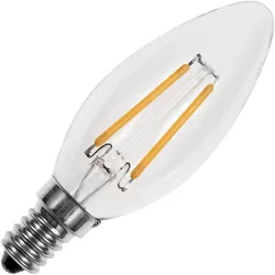 Lighto | LED-Glühfaden | Kleine Fassung E14 | Kerzenlampe | Hell | 35mm | 2W