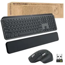 Logitech MX Keys Combo for Business Gen 2, schwarz, Logi Bolt, USB/Bluetooth, FR (920-010927)
