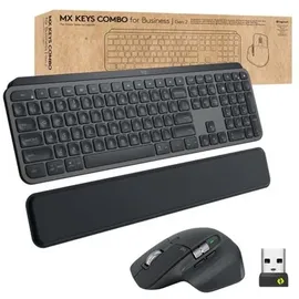 Logitech MX Keys Combo for Business Gen 2, schwarz, Logi Bolt, USB/Bluetooth, FR (920-010927)