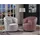Atlantic Home Collection Drehsessel Colin Samt 84 x 84 x 85 cm Grau mit Zierkissen
