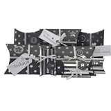 Frau WUNDERVoll® DIY Adventskalender zum Befüllen HoHoHo schwarz, silber