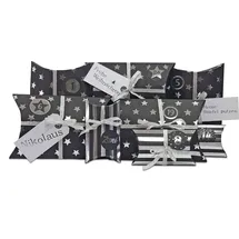 Frau WUNDERVoll® DIY Adventskalender zum Befüllen HoHoHo schwarz, silber