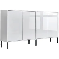 Sideboard Mailand Set 2 Weiß