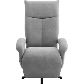 sit&more TV-Sessel Zoe 74 x 112 x 82 cm grau Polyester mit Kopfteilverstellung & 360° Drehfunktion