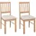 Beliani Esszimmerstuhl Orono Holz Braun/Beige 2er Set