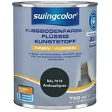 swingcolor 2in1 Flüssigkunststoff / Fußbodenfarbe RAL 7016  (Anthrazit-Grau, 750 ml, Seidenmatt)