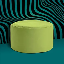 Lumaland Sitzhocker Pouf 50l - 25 x 45 cm - Indoor Outdoor - Grün