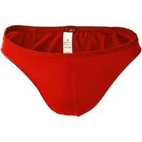 HOM Herren Micro Briefs Plumes - Ultralight Microfiber, Slip, Unterwäsche, einfarbig, Vorteilspack Red (4063) Rot XL