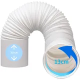 Abluftschlauch, Abluftschlauch Ø150/130mm Klimagerät, für Klimagerät Mobile Klimaanlage Wäschetrockner Abzugshaube Trockner, 1,5/2/ 3 Meter Länge (Ø130 mm/Länge 2 Meter)