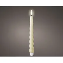 Lumineo LED Kerzen 24,5 cm 2 St. Creme/Warmweiß