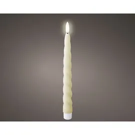 Lumineo LED Kerzen 24,5 cm 2 St. Creme/Warmweiß