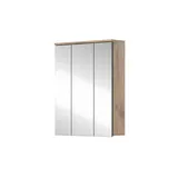 xonox.home X12B8725 Mason Spiegelschrank Bad 60 cm breit, Badschrank, Hängeschrank 60 x 77 x 18 cm