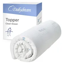 DAILYDREAM Clean Ocean Topper 180 x 200 cm Weiß