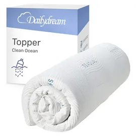 DAILYDREAM Clean Ocean Topper 180 x 200 cm Weiß