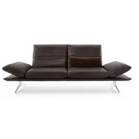 KOINOR Ledersofa 2-Sitzer FRANCIS India schokobraun - Büffelleder - Metallkufen - B. 206 cm
