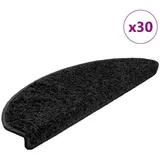 vidaXL Stufenmatten 30 Stk. Schwarz 65x21x4 cm
