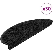 vidaXL Stufenmatten 30 Stk. Schwarz 65x21x4 cm