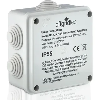 Offgridtec Umschaltstation für Netzvorrangschaltung USV Betrieb US230/12 12A 2700W 230VAC