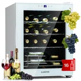 Weinkühlschrank Getränkekühlschrank 42 L mit Glastür 16 Flasche Touch LED Weiß