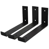 Rikmani Wandregalhalter Rikmani Regalträger Metall Regalhalterung Wandträger Regalhalter für, 3er Set schwarz 4 cm x 10 cm x 21 cm