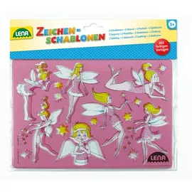 Lena LENA® 65766 - Malset, 2er Zeichenschablonen Set Prinzessinnen und Elfen