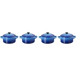 Le Creuset 4er Set Mini-Cocotte Azure