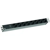 Bachmann 19" 1HE 8xCEE7/3 RAL7035 1xSPD-Plus 2,0m CEE7/7