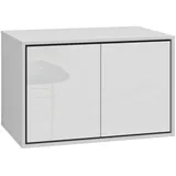 Badplaats Waschbeckenunterschrank Capri 2 Schubladen 78 x 51 cm Weiß Hochglanz
