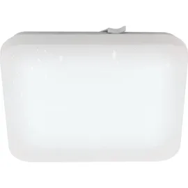 EGLO LED Deckenlampe Frania-S, Sternenhimmel Deckenleuchte mit Kristall-Effekt, Wandlampe aus Stahl und Kunststoff in weiß, Lampe für Badezimmer und Küche, neutralweiß, IP44, 33... -