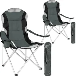TecTake GmbH Campingstuhl mit Polsterung  2er Set