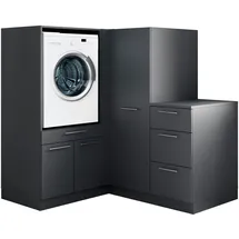 laundreezy Mehrzweckschrank-Set 150 x 162 x 68 cm Grau