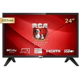 RCA iRB24H3 Fernseher 24 Zoll (TV 61 cm), Dolby Audio, LED, Triple Tuner DVB-C / T2 / S2, CI+, VGA PC Connection, HDMI, USB, digitaler Audioausgang... - Schwarz